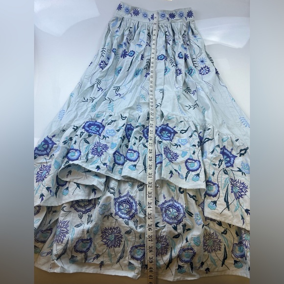 Allison New York Blue Embroidered Skirt N273-19 - Picture 8 of 8